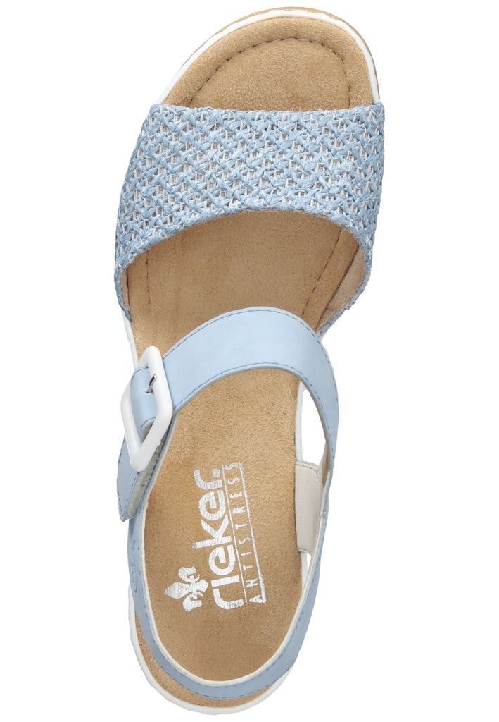 Rieker Sandalen Lederimitat Blau