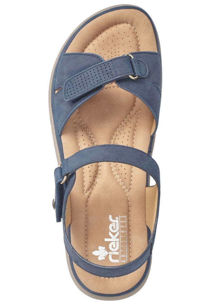 Rieker Sandalen Lederimitat Blau