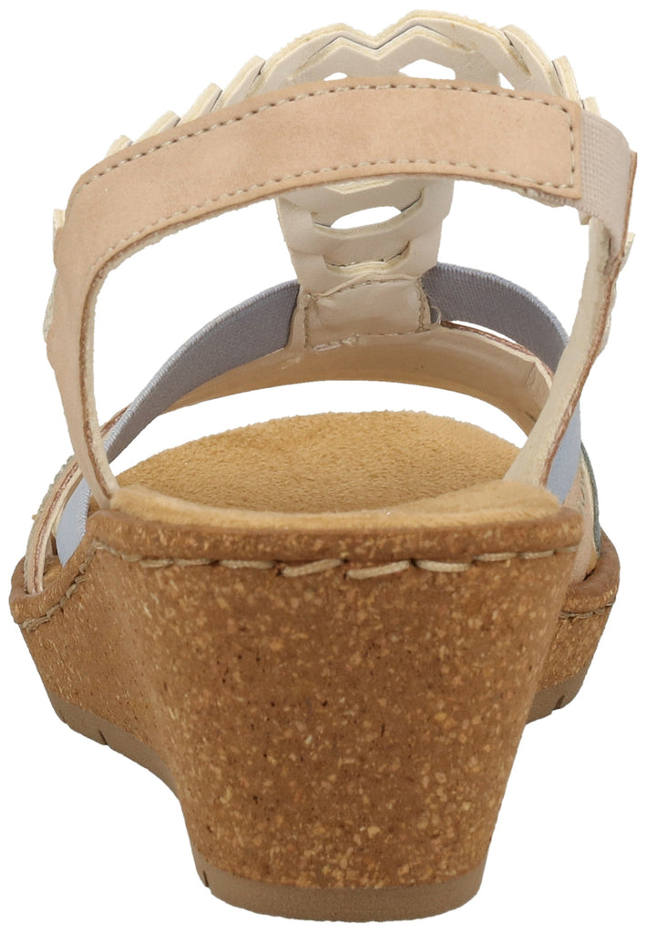 Rieker Sandalen Lederimitat Blau