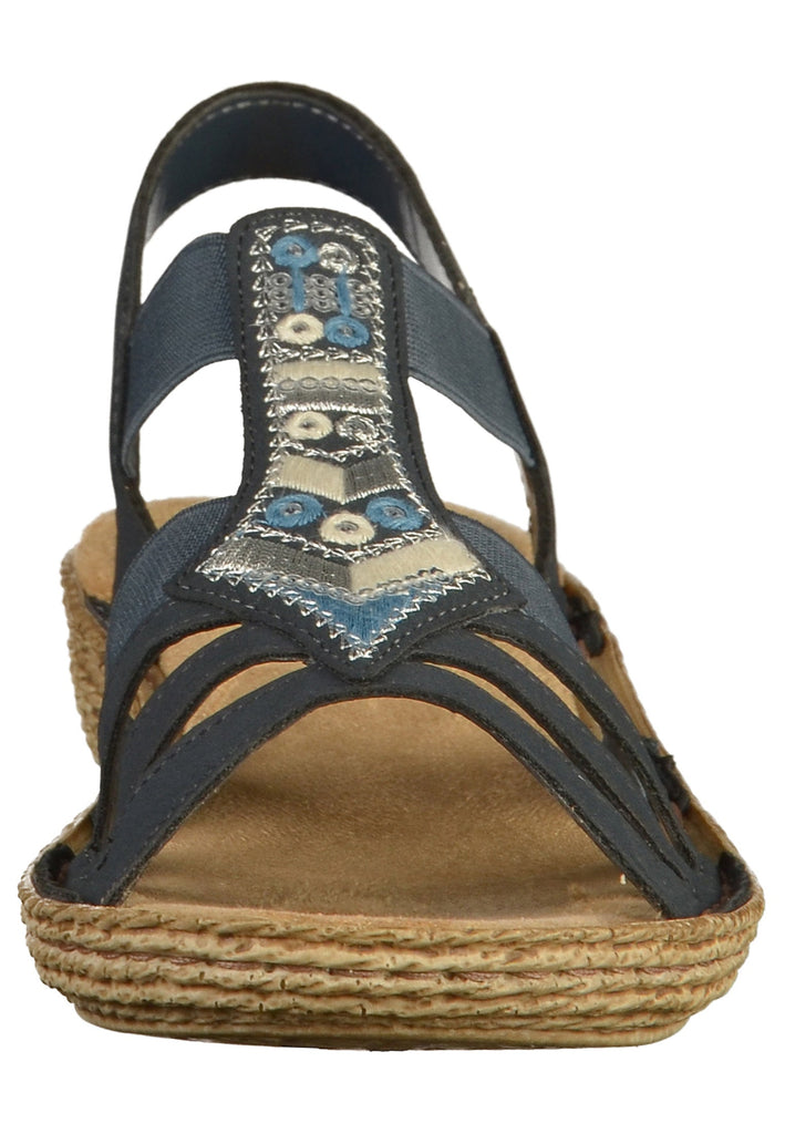 Rieker Sandalen Lederimitat Blau