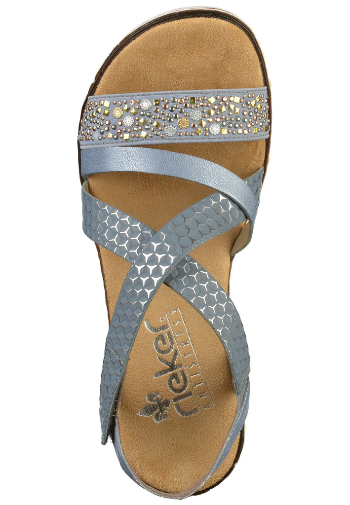 Rieker Sandalen Lederimitat Blau
