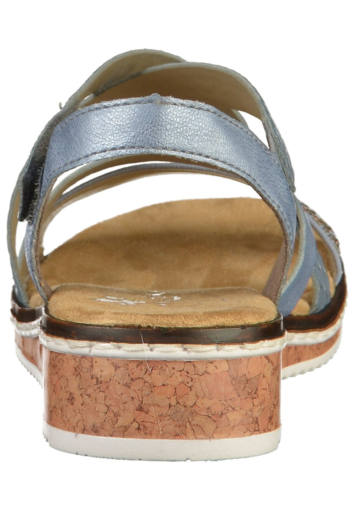 Rieker Sandalen Lederimitat Blau