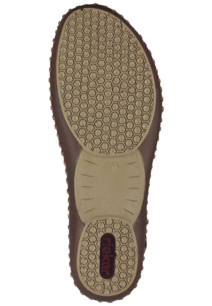 Rieker Sandalen Lederimitat Blau/Beige