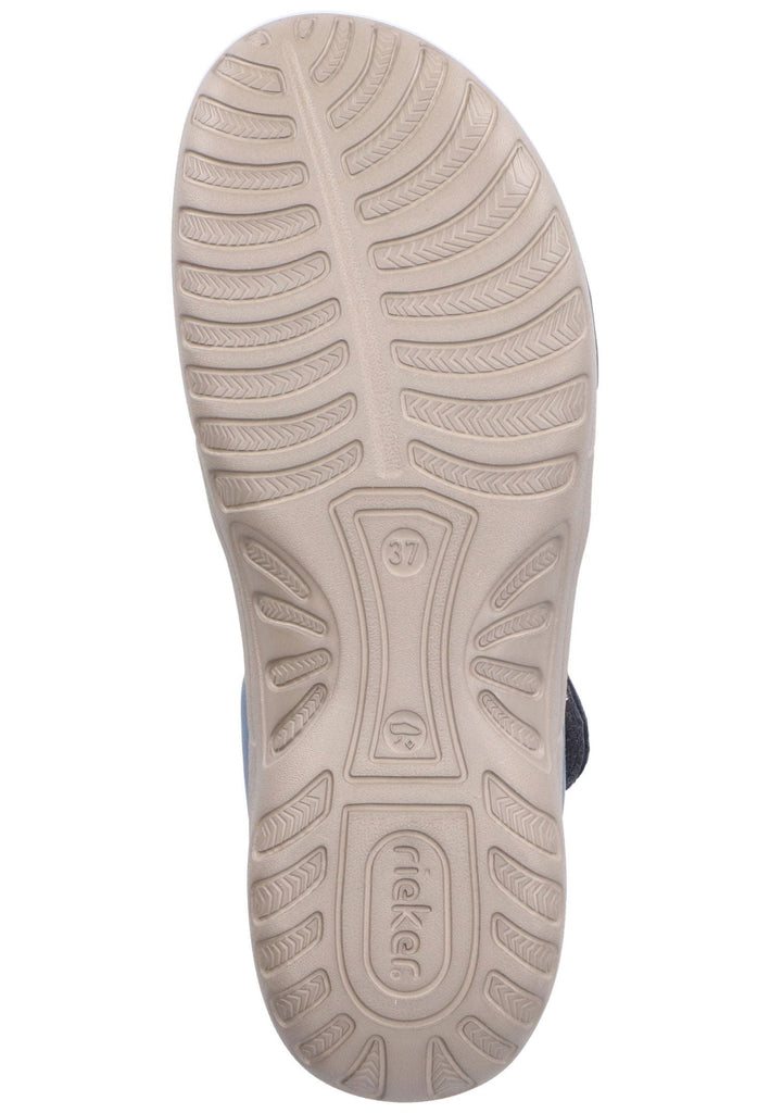 Rieker Sandalen Lederimitat Blau/Weiß