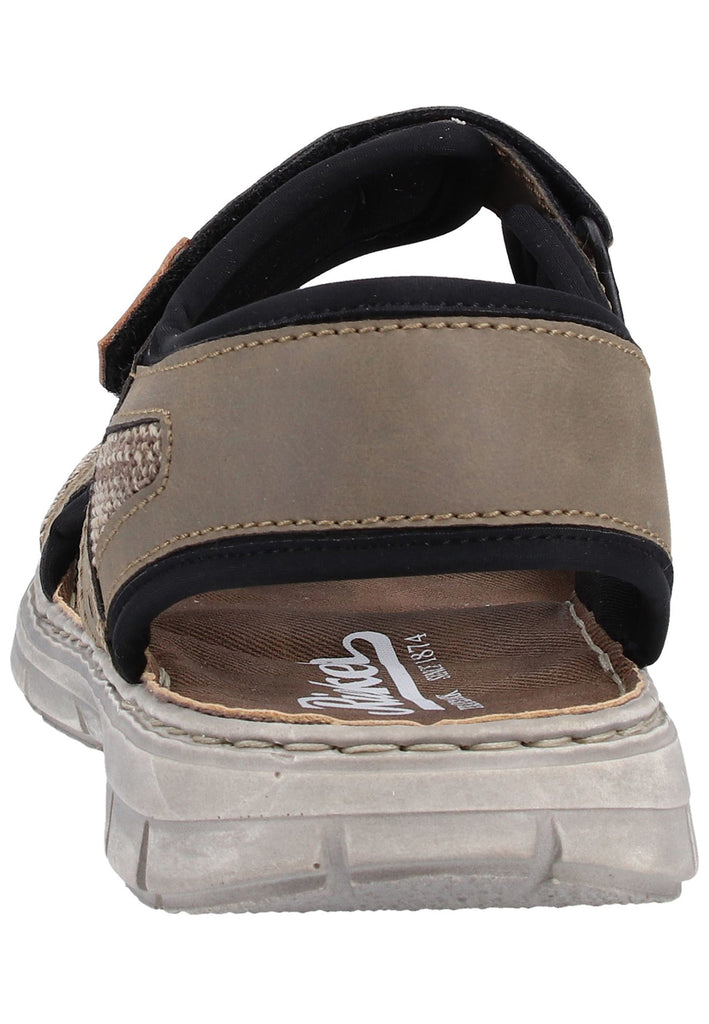 Rieker Sandalen Lederimitat Braun/Schwarz