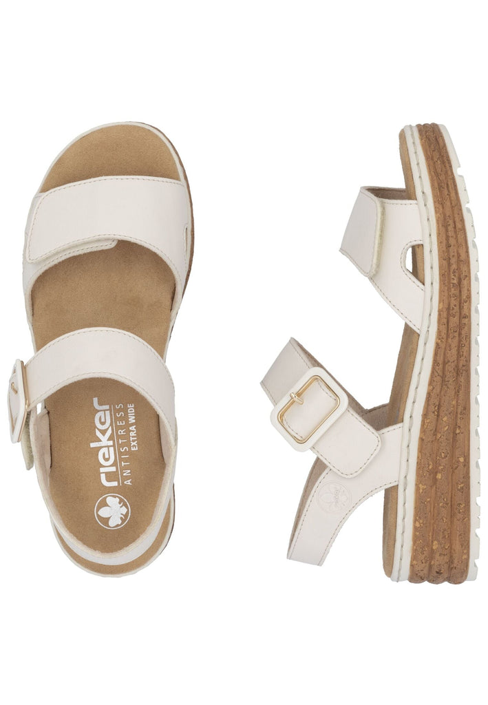 Rieker Sandalen Lederimitat Creme
