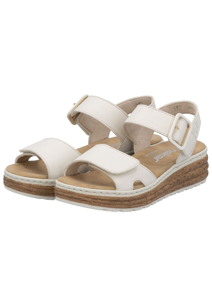 Rieker Sandalen Lederimitat Creme