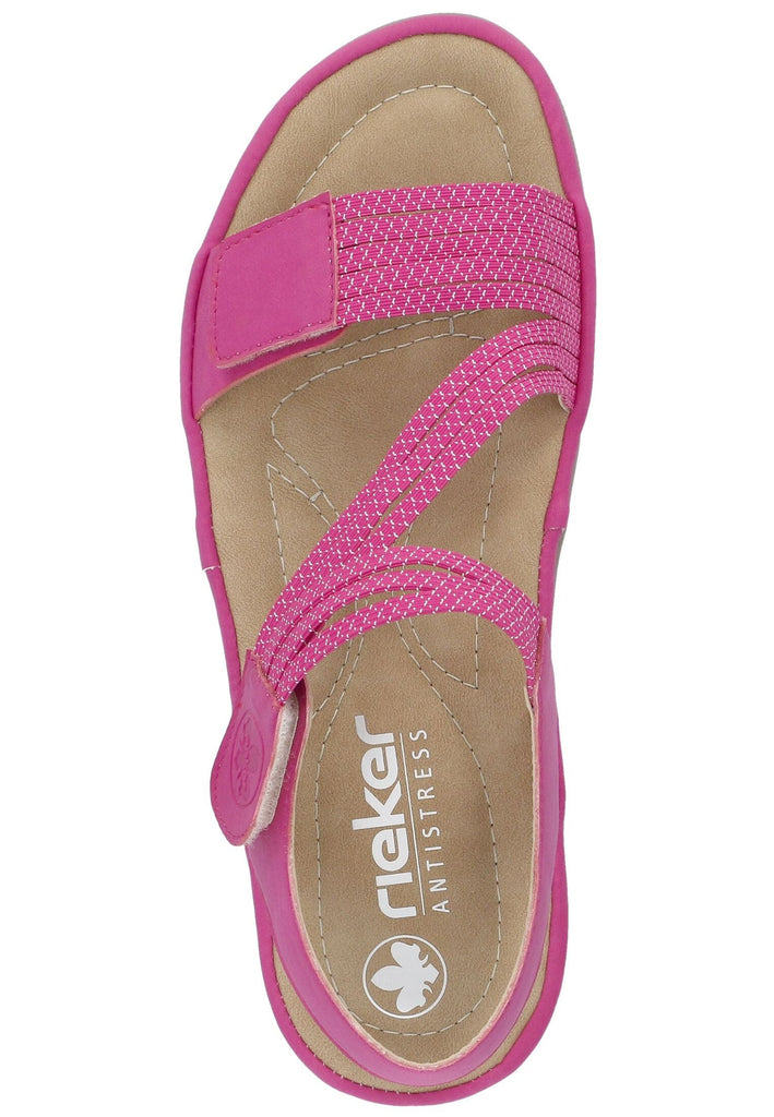 Rieker Sandalen Lederimitat Fuchsia