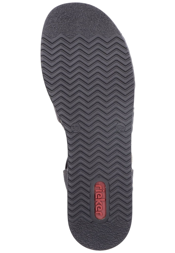 Rieker Sandalen Lederimitat Grau