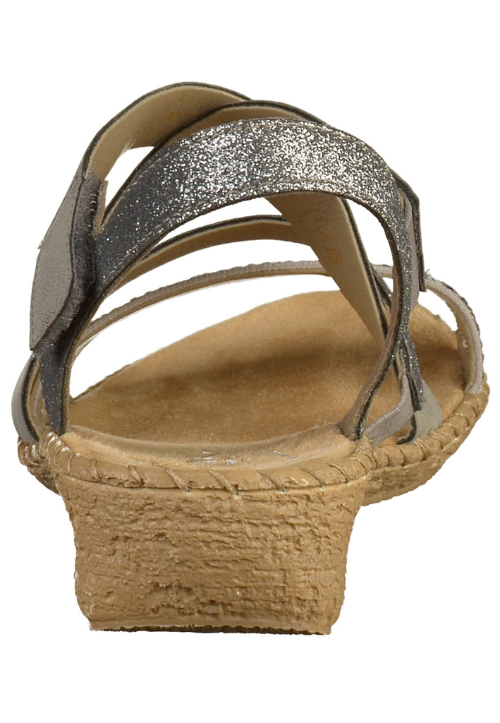Rieker Sandalen Lederimitat Grau