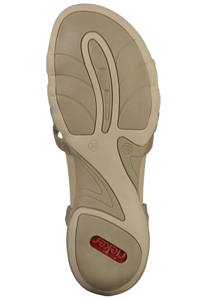 Rieker Sandalen Lederimitat Grau