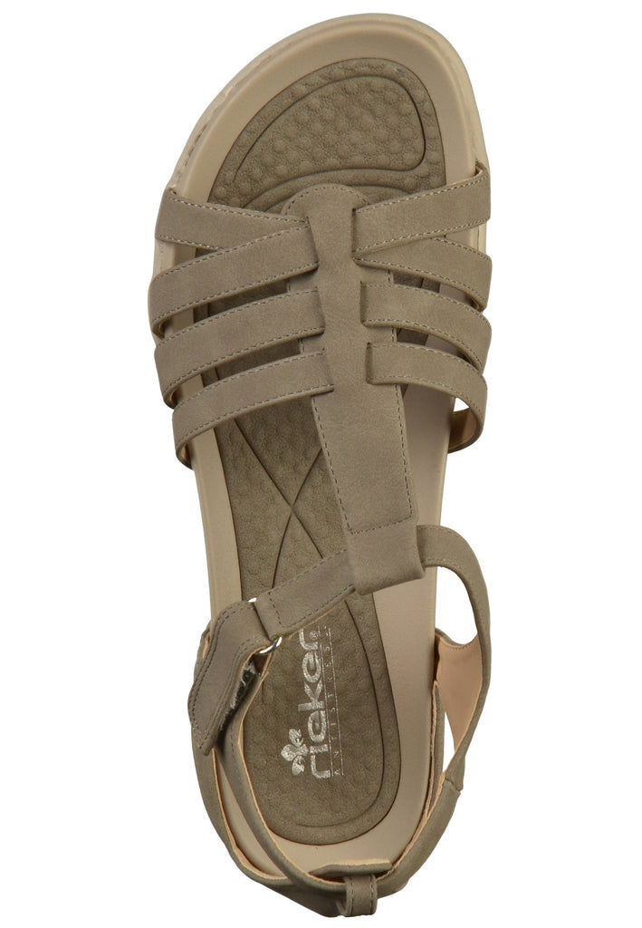 Rieker Sandalen Lederimitat Grau