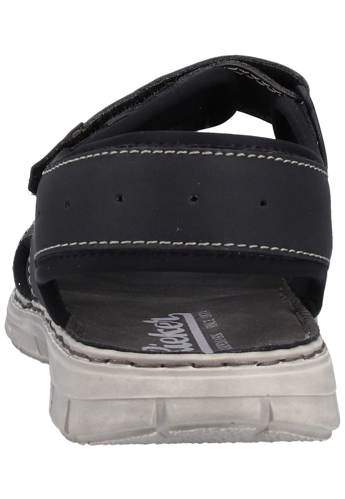 Rieker Sandalen Lederimitat Grau/Schwarz