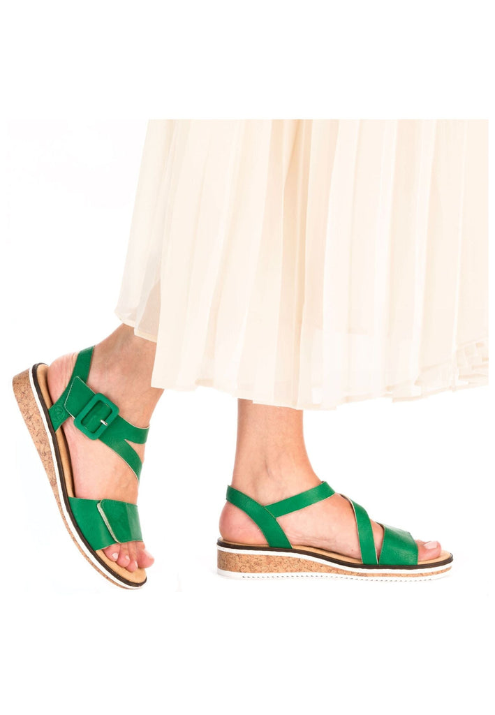Rieker Sandalen Lederimitat Grün