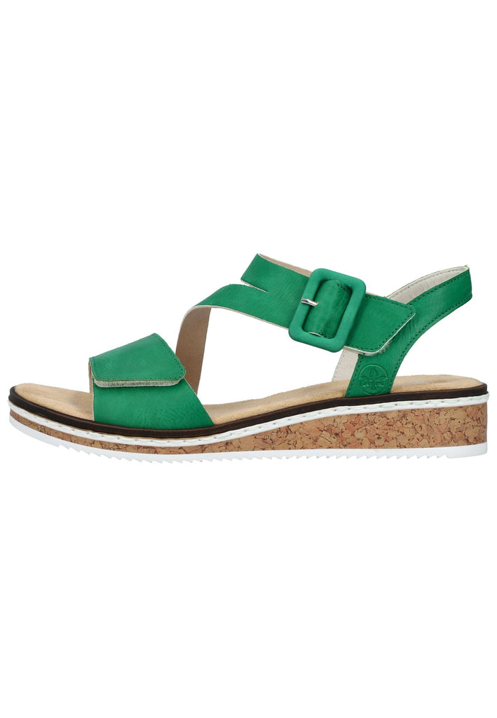 Rieker Sandalen Lederimitat Grün