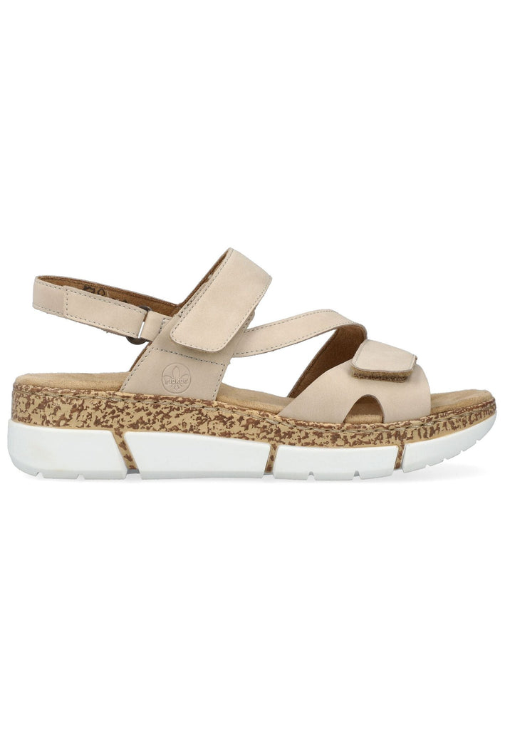 Rieker Sandalen Lederimitat Hellbeige