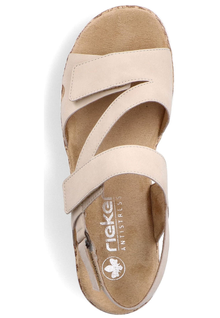Rieker Sandalen Lederimitat Hellbeige
