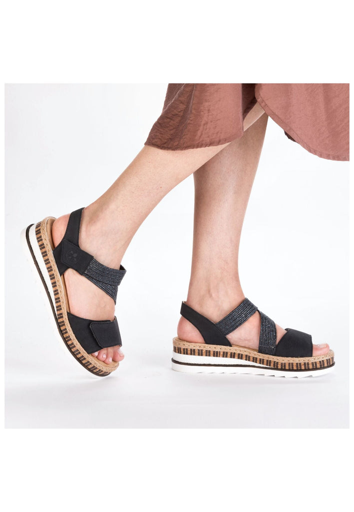 Rieker Sandalen Lederimitat Pazifik