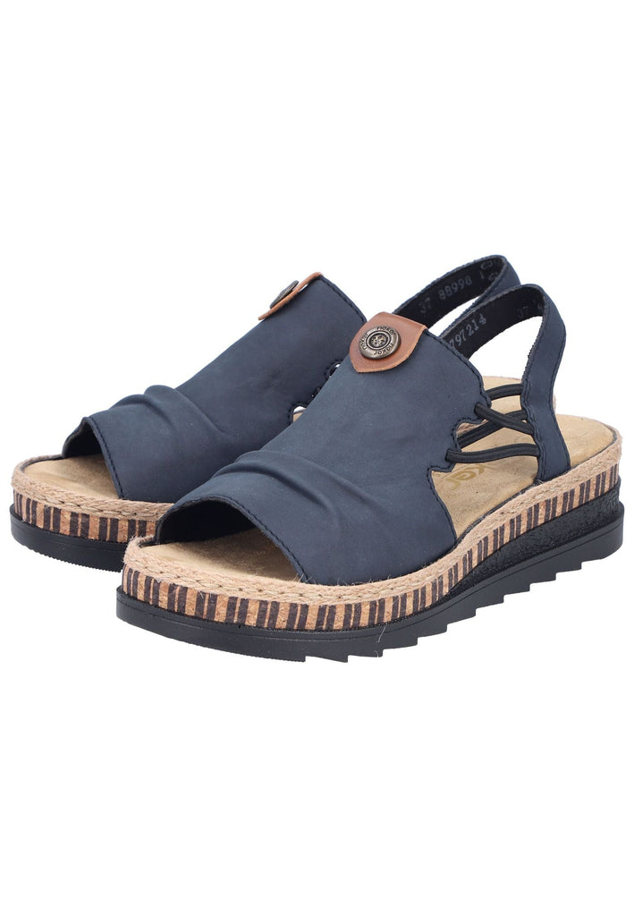 Rieker Sandalen Lederimitat Pazifik