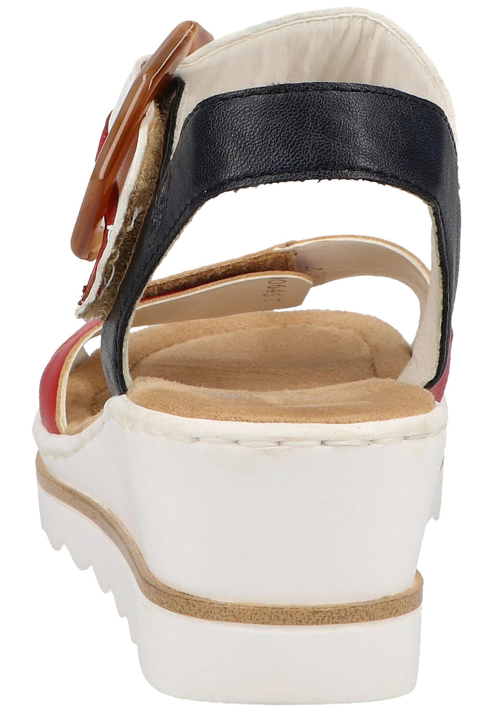 Rieker Sandalen Lederimitat Rot