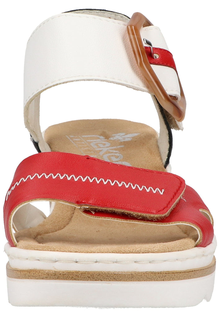 Rieker Sandalen Lederimitat Rot