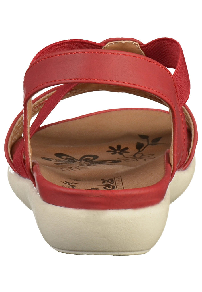 Rieker Sandalen Lederimitat Rot