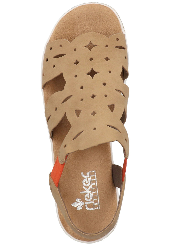 Rieker Sandalen Lederimitat Sand