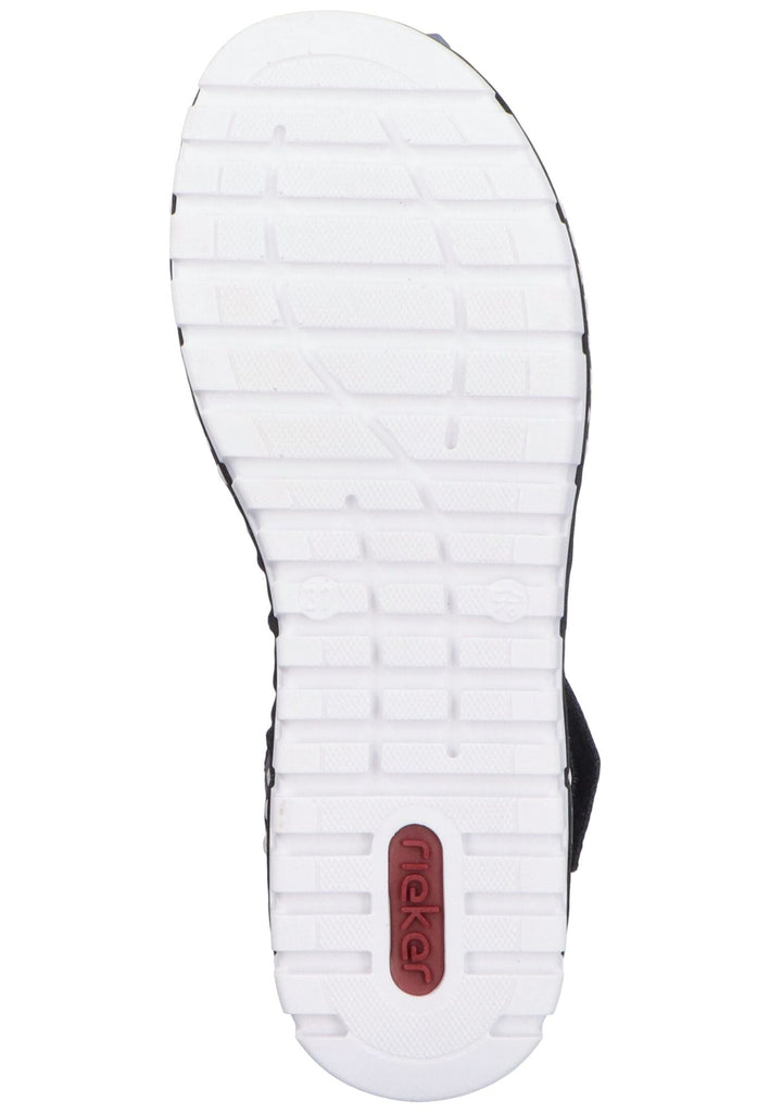 Rieker Sandalen Lederimitat Schwarz