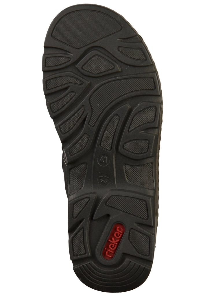 Rieker Sandalen Lederimitat Schwarz