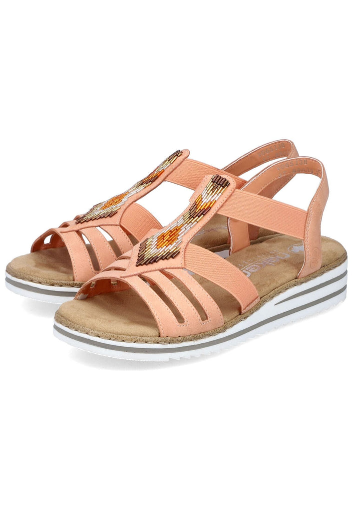 Rieker Sandalen Lederimitat/Textil Peach