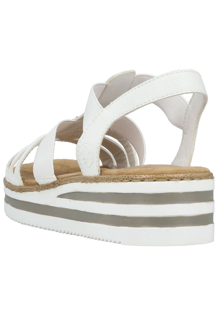 Rieker Sandalen Lederimitat Weiß