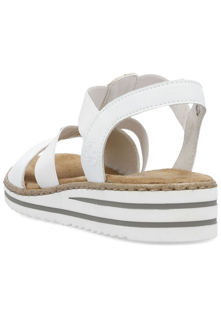 Rieker Sandalen Lederimitat Weiß