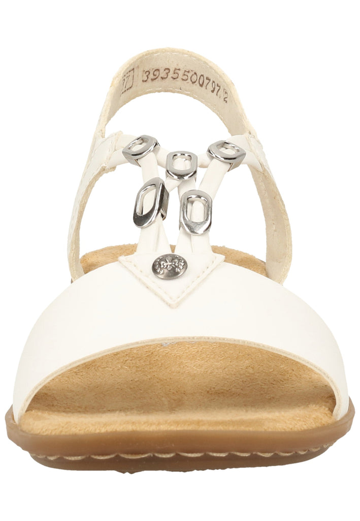 Rieker Sandalen Lederimitat Weiß