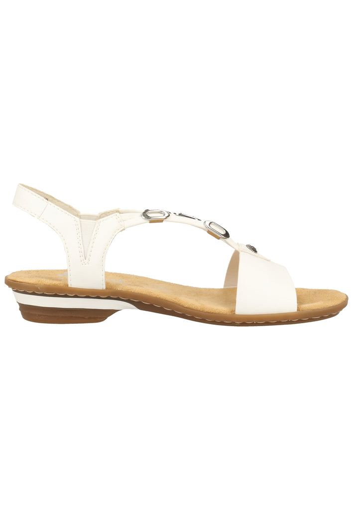 Rieker Sandalen Lederimitat Weiß