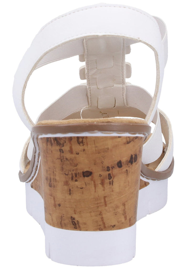 Rieker Sandalen Lederimitat Weiß