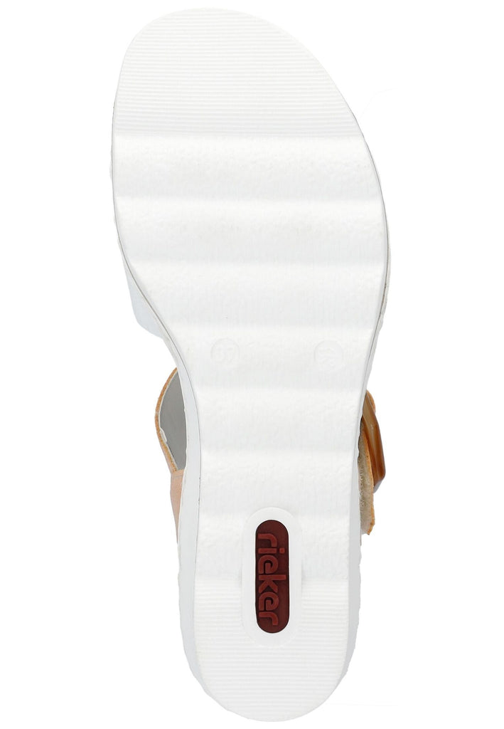 Rieker Sandalen Lederimitat Weiß/Orange
