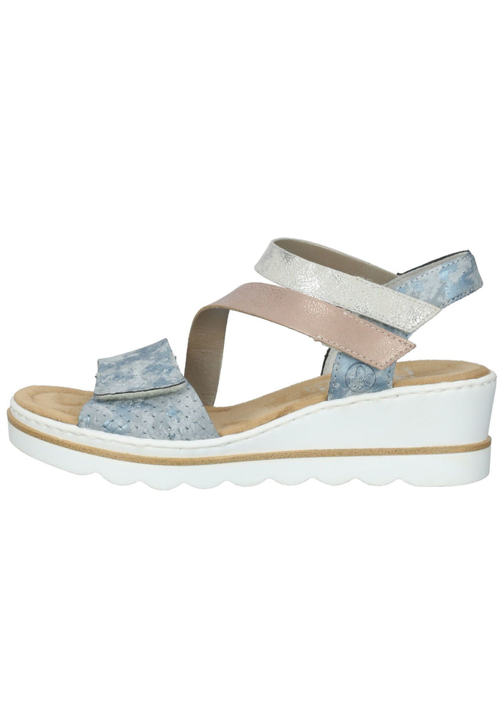 Sandalen Rieker Sandalen Leder/Synthetik Blau/Beige