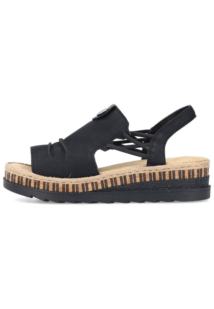 Sandalen Rieker Sandalen Lederimitat Schwarz