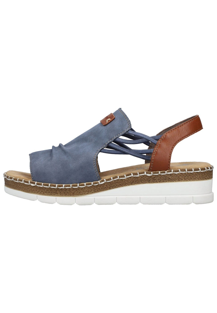 Sandalen Rieker Sandalen Textil Blau/Braun