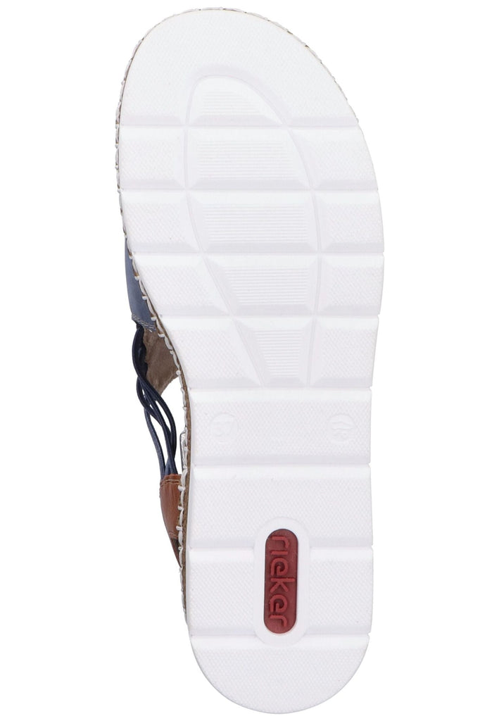 Rieker Sandalen Textil Blau/Braun