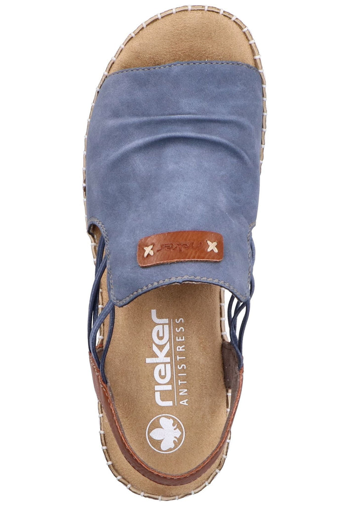 Rieker Sandalen Textil Blau/Braun