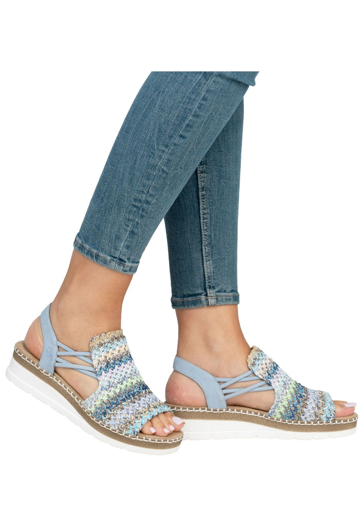 Rieker Sandalen Textil Blau/Multi