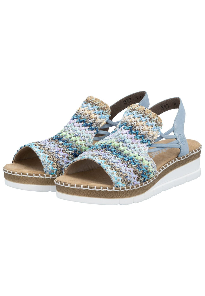Rieker Sandalen Textil Blau/Multi