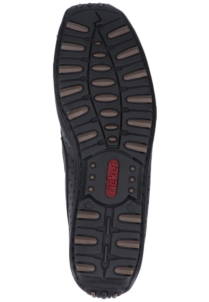 Rieker Slipper Glattleder Schwarz