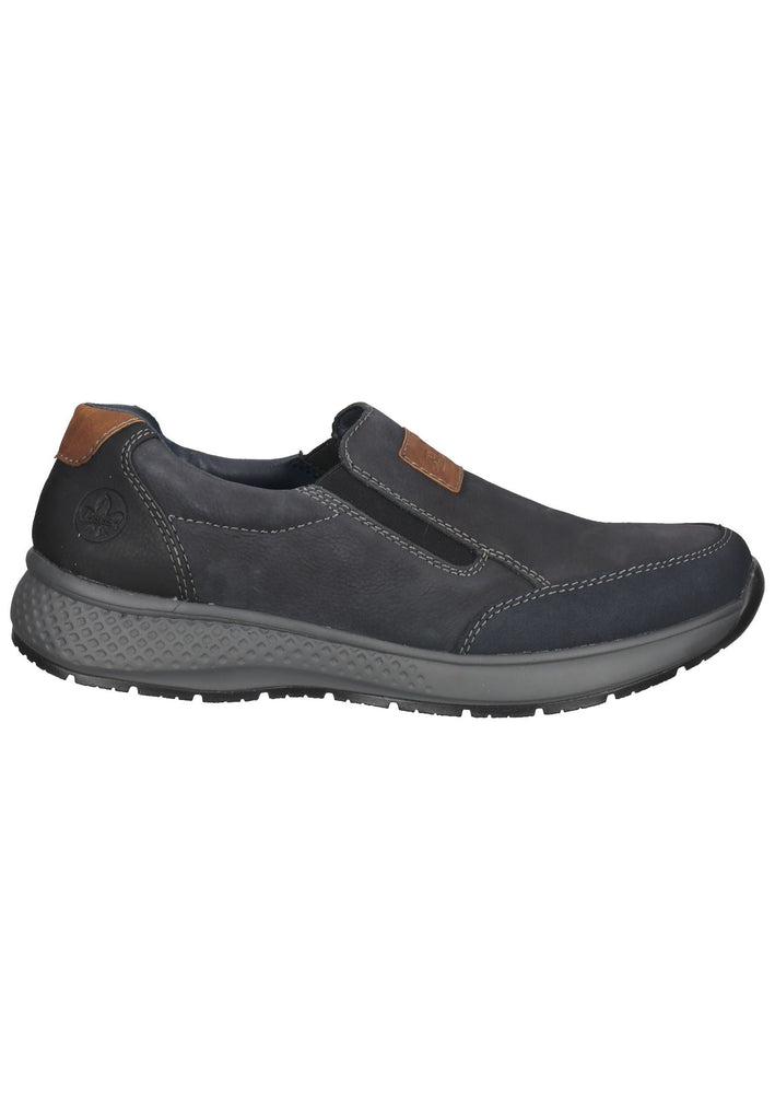 Rieker Slipper Leder Navy/Schwarz