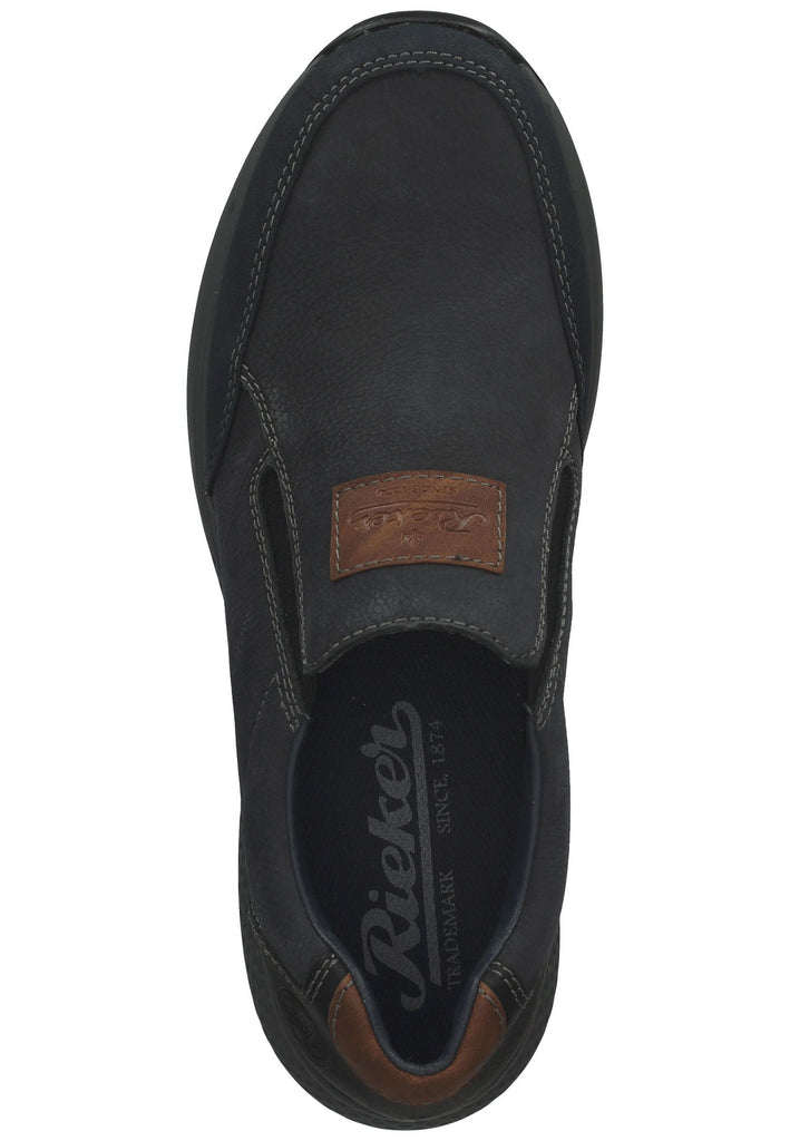 Rieker Slipper Leder Navy/Schwarz