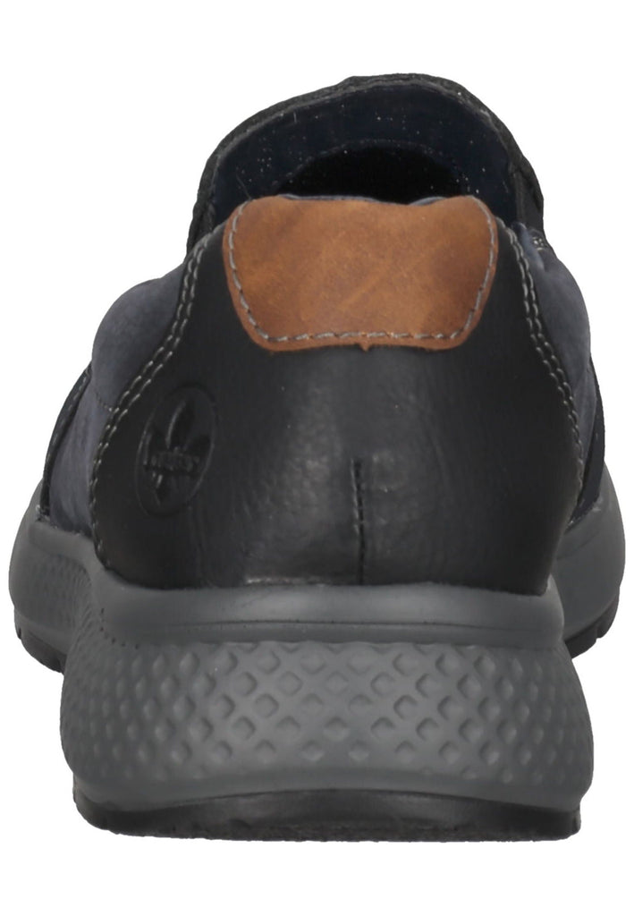Rieker Slipper Leder Navy/Schwarz