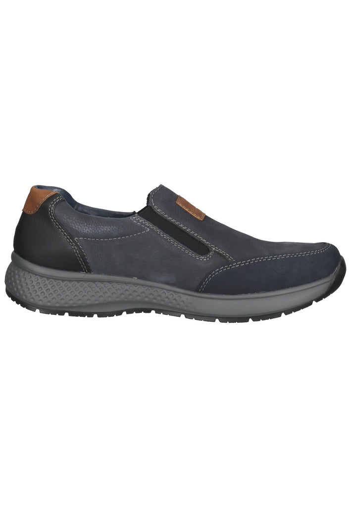 Rieker Slipper Leder Navy/Schwarz