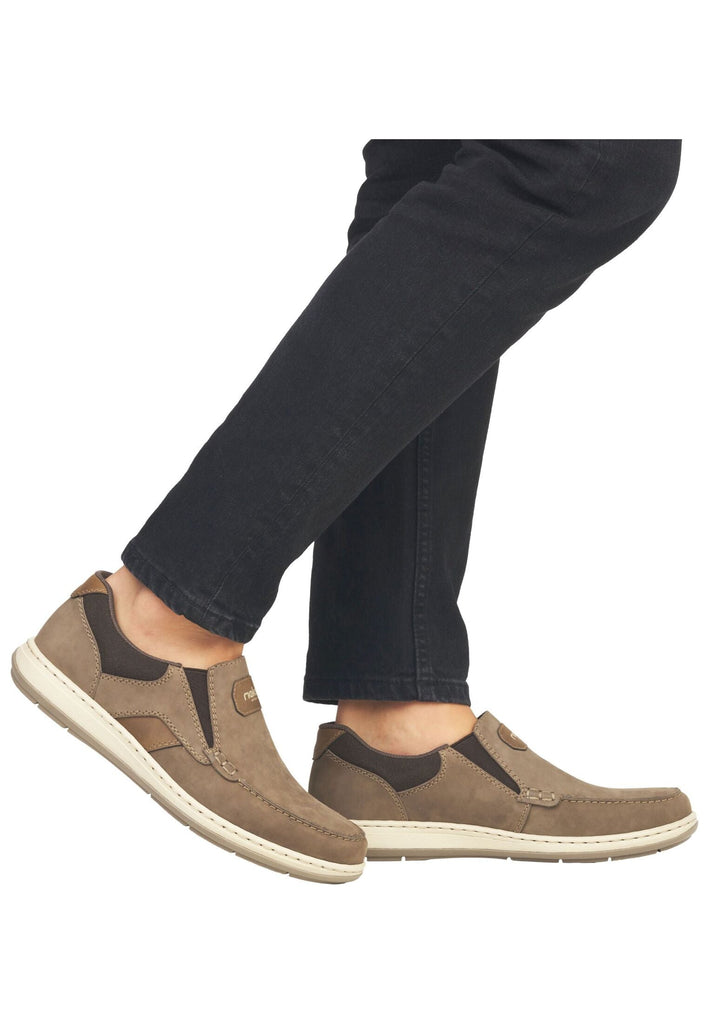 Rieker Slipper Leder Nuss