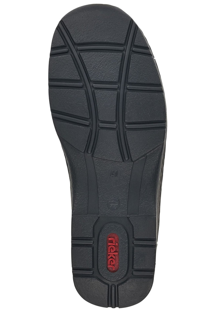 Rieker Slipper Leder Schwarz